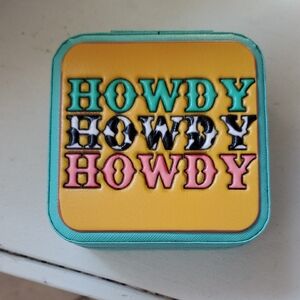 Colorful 'Howdy' Travel Jewelry Box